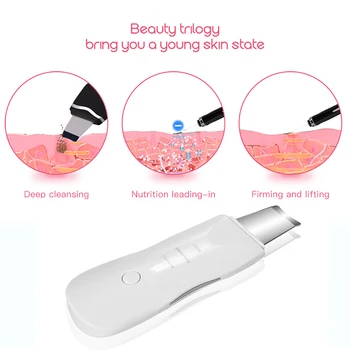 

Rechargeable Facial Not Ultrasonic Skin Scrubber Vibration Remove Dirt Blackhead Wrinkles Deep Cleansing Spatula Peeling Machine