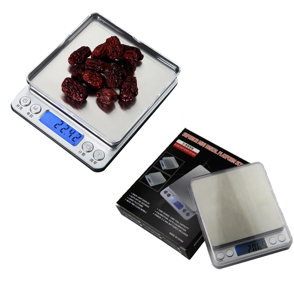 Urijk 0 01/0 1g ЖК дисплей Мини цифровые весы 500 г/1/2 кг/3 кг Чай выпечки точность