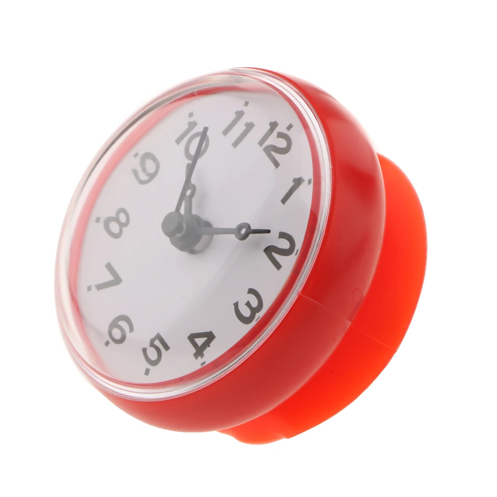 Water Resistant Shower Clock Suction Cup Bathroom Kitchen Clock Wall/Window Glass/Mirror Sucker