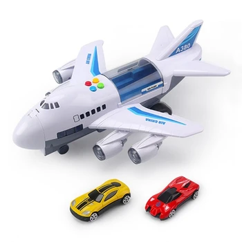 

Music Simulation Track Inertia Children's Toy Aircraft Large Size Passenger Plane Kids Airliner Toy Car,White