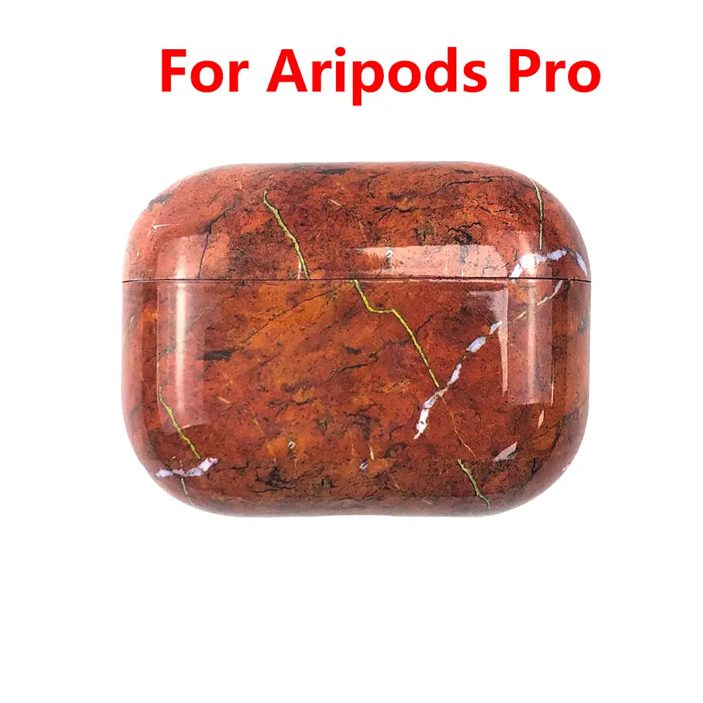 12 Чехол для наушников для Airpods 1 2 с мраморным узором, Жесткий Чехол для наушников, защитная крышка, аксессуары для Apple Airpods Pro, зарядная коробка - Цвет: 12