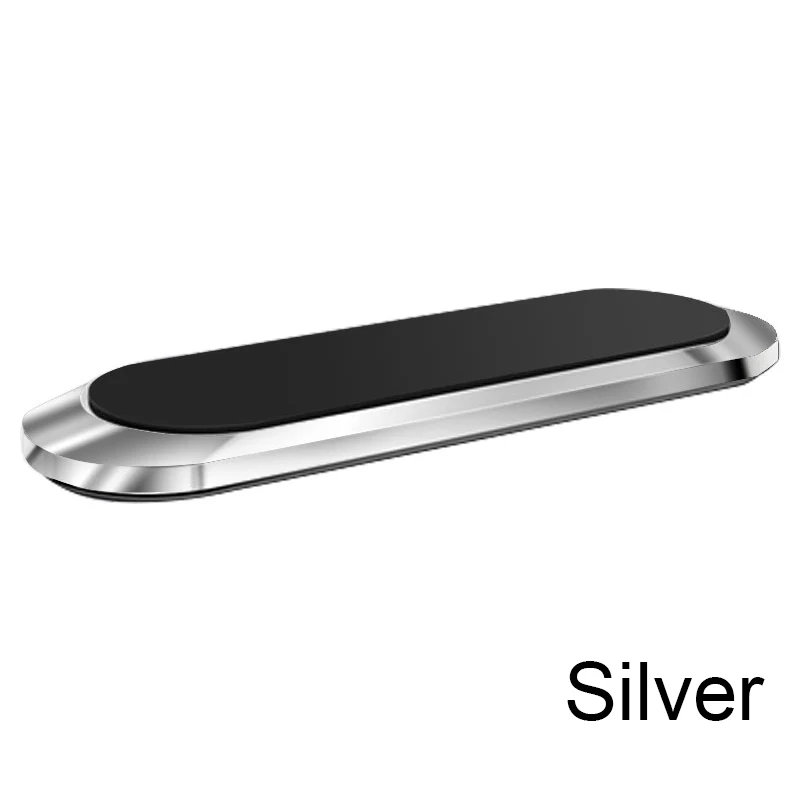 Мини магнитный автомобильный держатель для телефона держатель для навигатора в форме полосы для iPhone samsung Xiaomi настенный металлический магнит кронштейн для крепления автомобиля приборной панели - Цвет: Silver