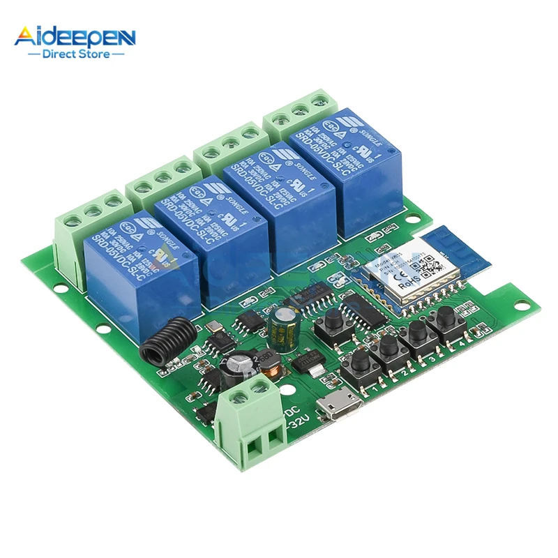 WiFi-Enabled Smart Home Relay Switch with App Control and Remote Access