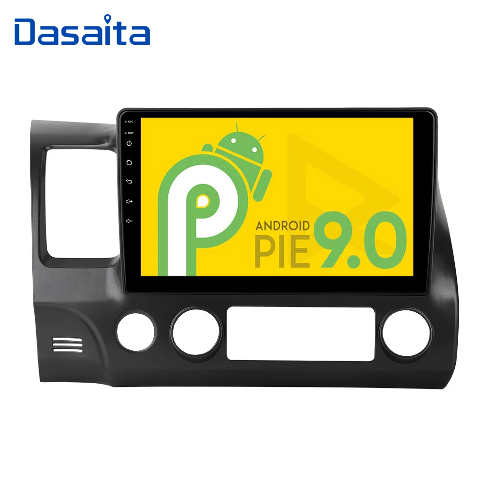 Dasaita Android Автомобильный gps навигатор для Honda Civic 2009 2010 2011 с Android 9,0 Автомобильный gps радио плеер 1 Din 10," HD экран