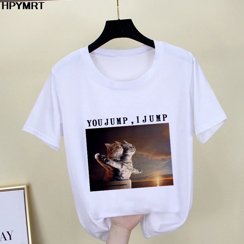 2020 New summer spoof Mona Lisa Print T Shirts Women aesthetics funny Tshirts Casual Short Sleeves Tops t-shirt Female Clothing