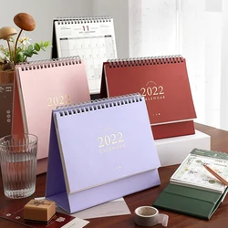 Calendrier de bureau 2022 exquis et mignon pour faire des plans mensuels pour les grands, moyens et petits mini compte à rebours ornements créatifs cadeaux bureau maison école papeterie 