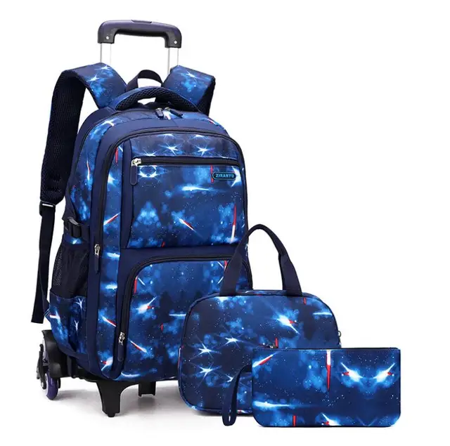 Seven Pokémon Big Trolley for School, Black, 2-in-1, Double Use Seven Pokémon Big Trolley for School, Black, 2-in-1, Double Use