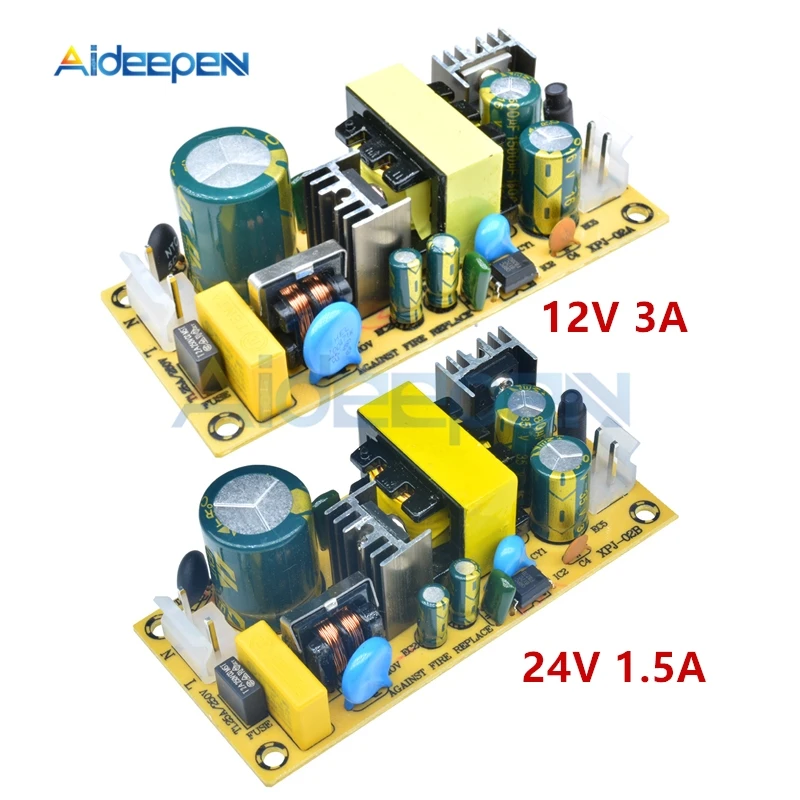 AC 100V 240V DC/DC 12V 3A 24V 1.5A 36 Вт импульсный Питание модуль DC 12V3A 24V1.5A для замены