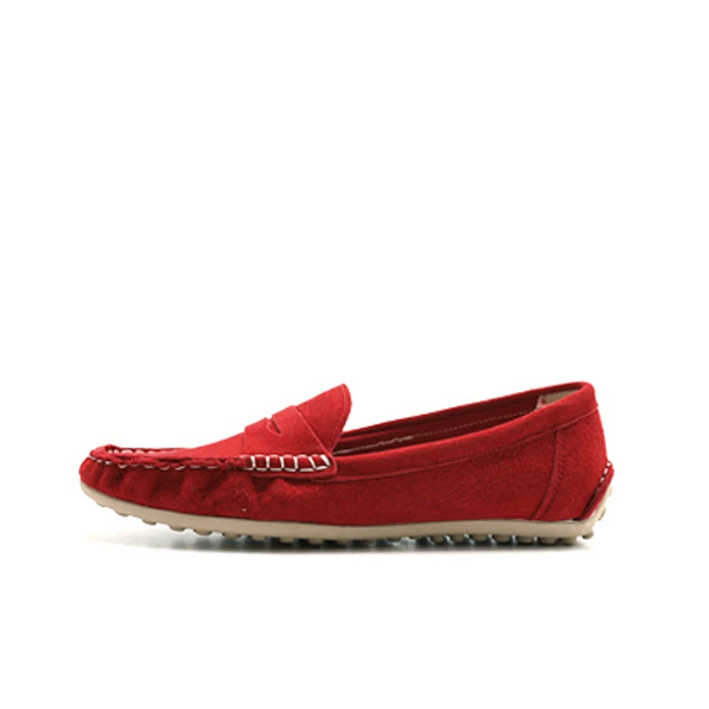 Asakuchi/женская повседневная обувь на плоской подошве без шнуровки со смайликом; коллекция года; сезон весна; модная удобная женская обувь без застежки; большие размеры 36-43 - Цвет: Красный