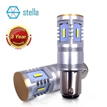 Stella 2 sztuk 1157 żarówka LED canbus bez błędów P21/5W BAY15D LED auto włączanie sygnałów/sygnał stop/parking/DRL dla samochodu biały/bursztynowy