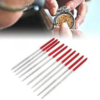 

10pcs Multi-Functional Watch Jewelry Files Plated Metal Handle File Jewelry Making Polishing Woodwork Handcraft Carving Tool Set