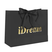 210gsm Золотая фольга на заказ логотип карты Бумага усиленная Корсажная Лента бумажная сумка для покупок