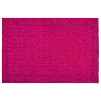 

Handmade Fuchsia Vintage Overdyed Turkish Area Rug 190x260 Cm-6'3''X8'6''
