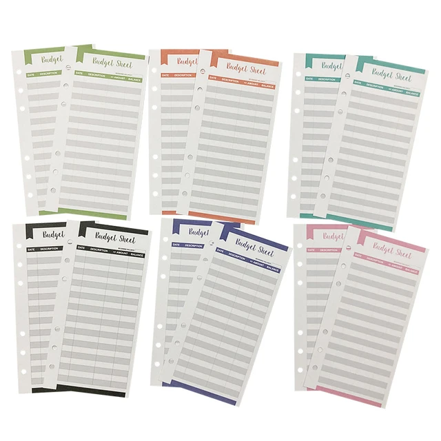 12 Budget Sheets Expense Tracker Fit Budget Envelopes Cash