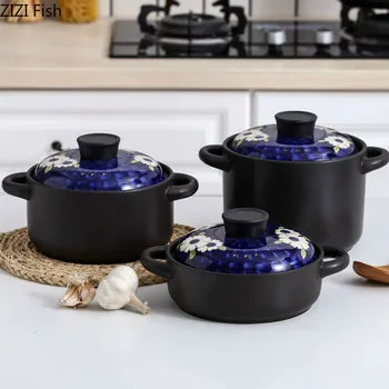 

Ceramic Soup Pot Milk Pot Casserole Stew Pot Soup Porridge Household Ceramic High Temperature Fire Fire Gas Soup Pot Vintage