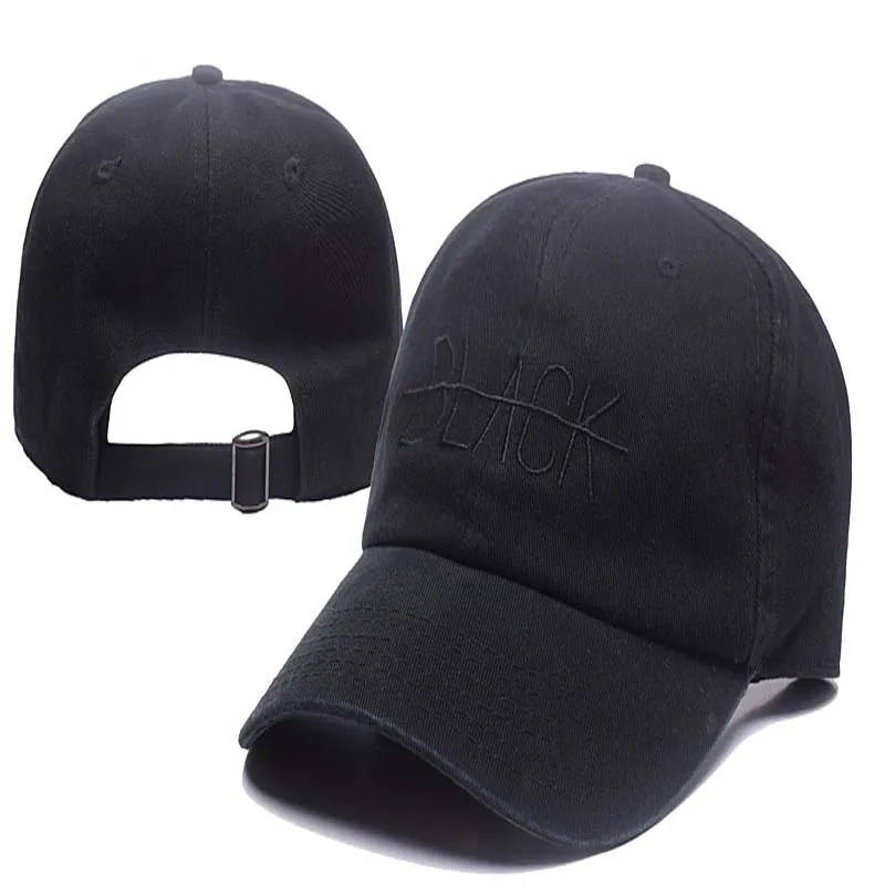plain black strapback hat