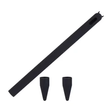 Étui à stylet en Silicone, housse de protection antidérapante et Anti chute, Compatible avec Apple Pencil 2 (noir) 