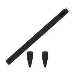 Caneta stylus caso silicone lápis capa antiderrapante e anti queda lápis capa protetora compatível para apple pencil 2 (preto)