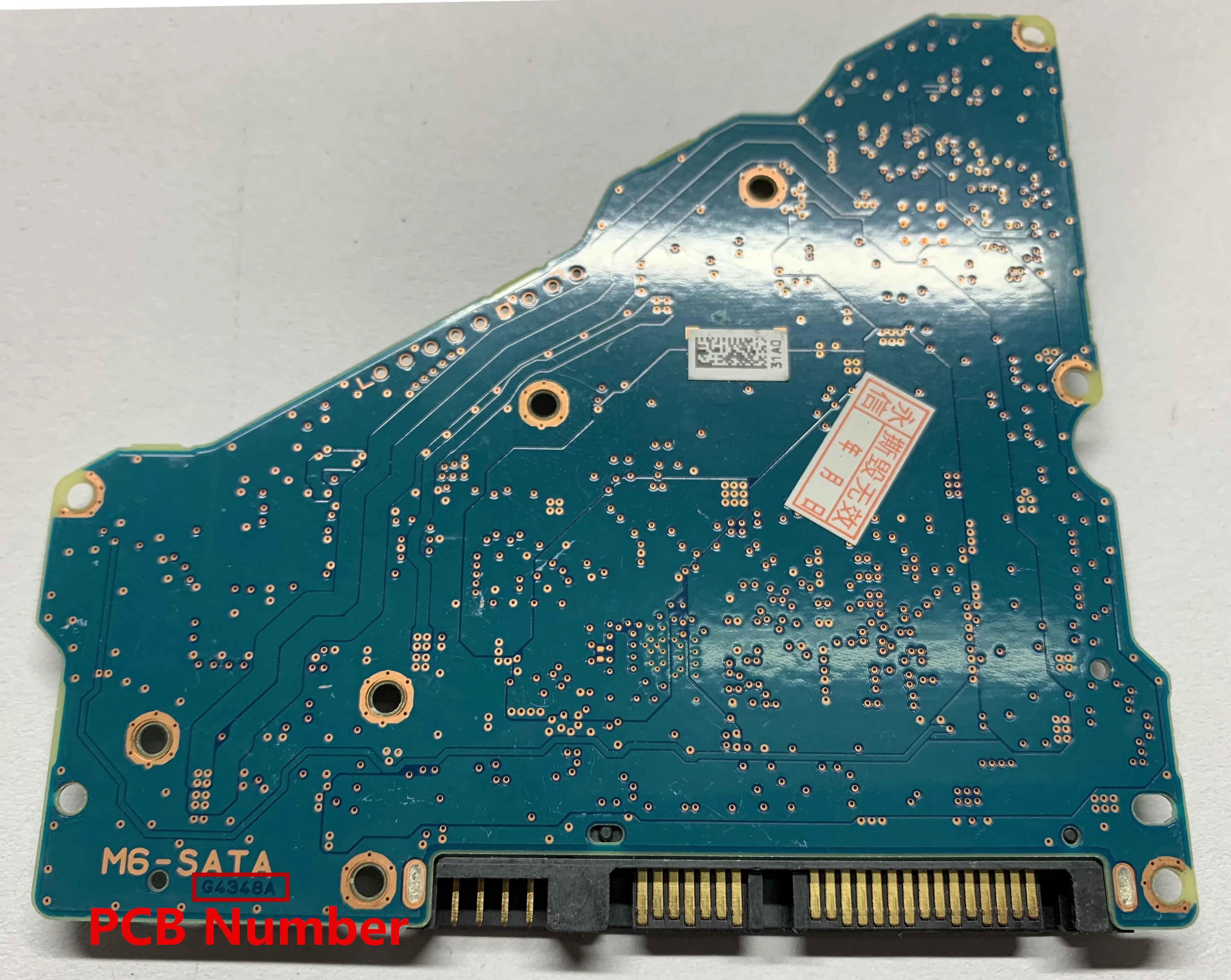 Toshiba Placa Lógica Placa Número: G4348a 31a0 Drive Fkr37d A4348a 2-994v0 1650 a6 A0c2b Sata 3.5 - Imagem 2