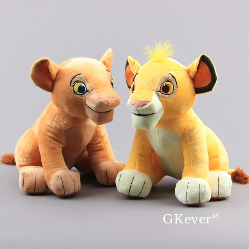 2 шт./компл. лев Король плюшевая игрушка Simba Сидящая Модель Кукла Нала мягкие животные 26-27 см фильм куклы Детский подарок