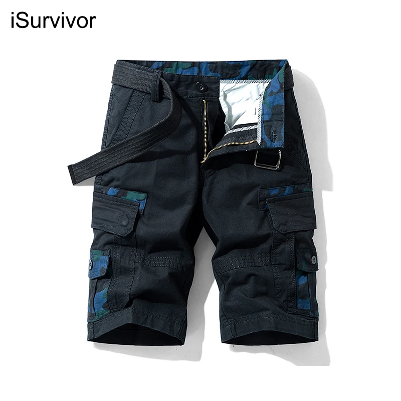

iSurvivor 2022 Summer Loose Solid Color Shorts Men's Casual Beach Trend Youth Sports Five Minutes Long Pants Men