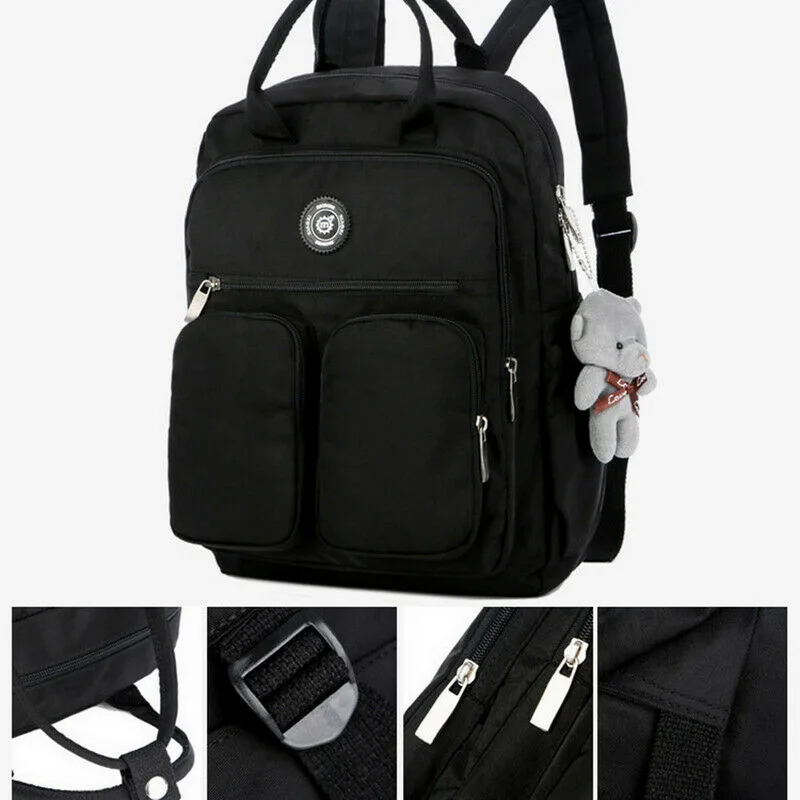 Litthing Fashion Woman Backpack Waterproof Nylon Soft Handle Solid Travel Zipper Mochila Feminina Sac A Dos School Bags