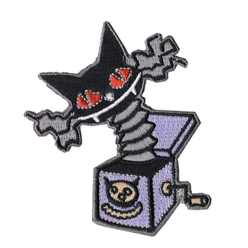 

3'' Nightmare Before Christmas Patch Scary Music Box Iron On Embroidered