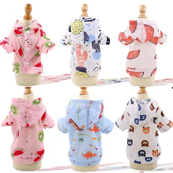 

Spring and Summer Pet Dog Clothes Soft and Breathable Sunscreen Dog Coat Vest Hoodie Cat Pug French Bulldog Chihuahua Clothing