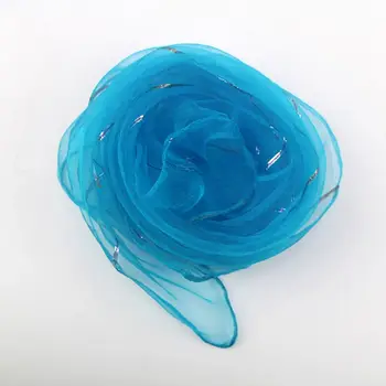 

Children Kids Kindergarten Performance Dance Scarves Bright Candy Color Gold Wire Juggling Movement Square Scarf Kerchief Props