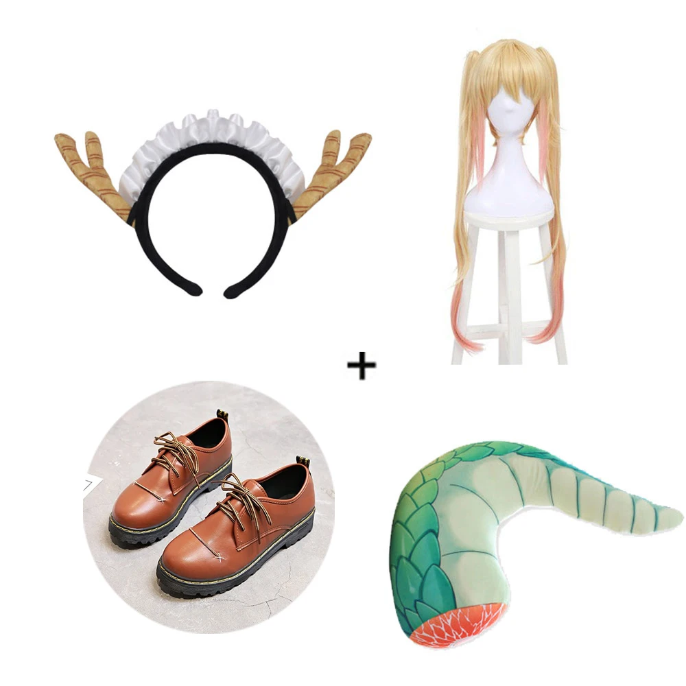 DUOUPA аниме Miss Kobayashi Dragon Maid Tohru Косплей Костюм с париком косплей Канны вечерние