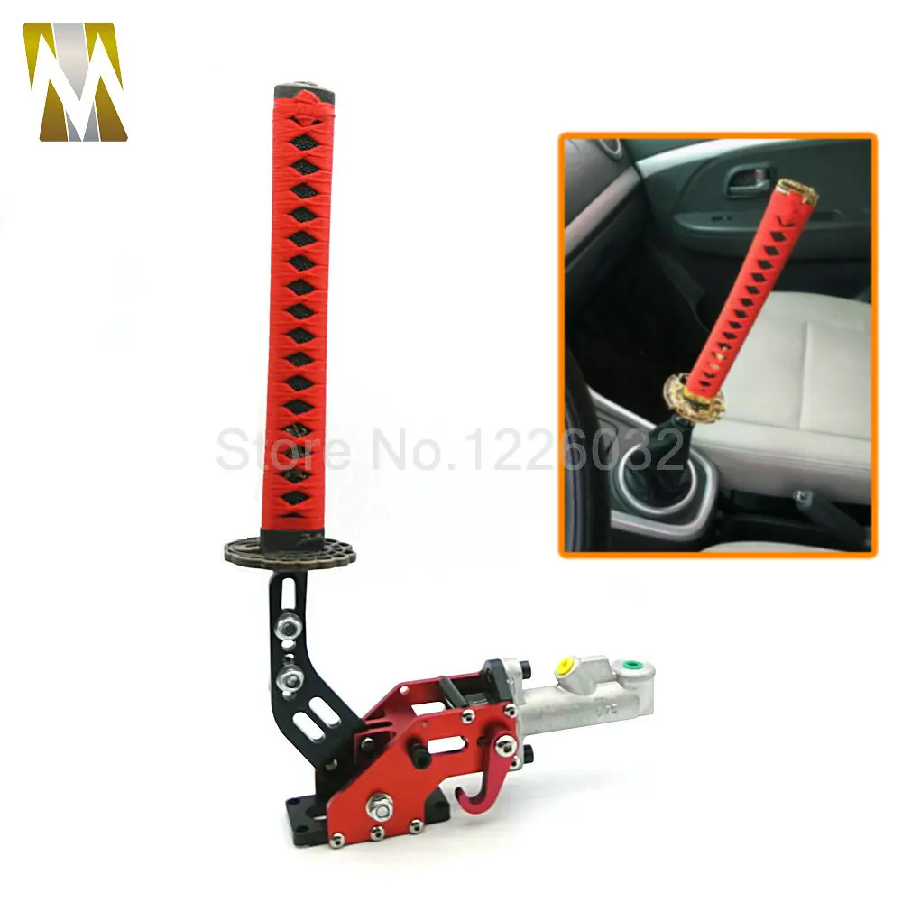 265mm JDM Drifting Hydraulic Handbrake Samurai Sword Handle Red +Black