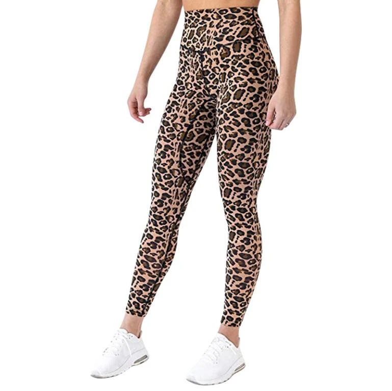 Leggings para Mujer Estampado De Leopardo Cintura Alta Pantalones de Yoga Deporte Gimnasio Pantalones