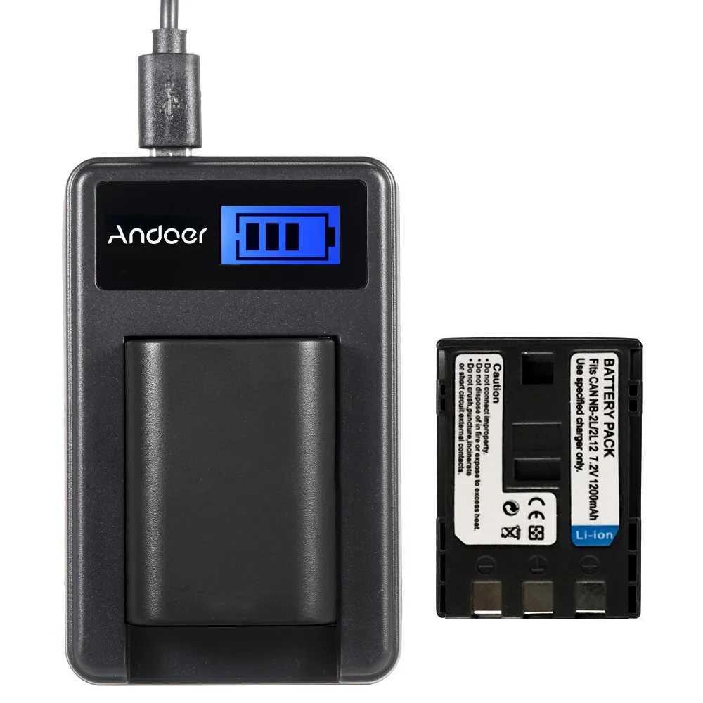 2 шт lcd USB зарядное устройство 7,4 V 1200mAh литий-ионная аккумуляторная батарея для Canon EOS 350D 400D PowerShot G7 G9 S30 S40 S45 S50 S60 70 и т. Д