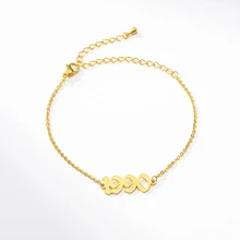 Персонализированные Браслет на заказ количество браслеты год 1989 1999 1988 нержавеющая сталь Старый Английский табличка ювелирные изделия подарок на день рождения