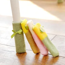 

4Pcs/set Knitted Woolen Table Chair Leg Cap Pad Furniture Table Feet Cover Mats Floor Protector Non-slip Furniture Legs Covers