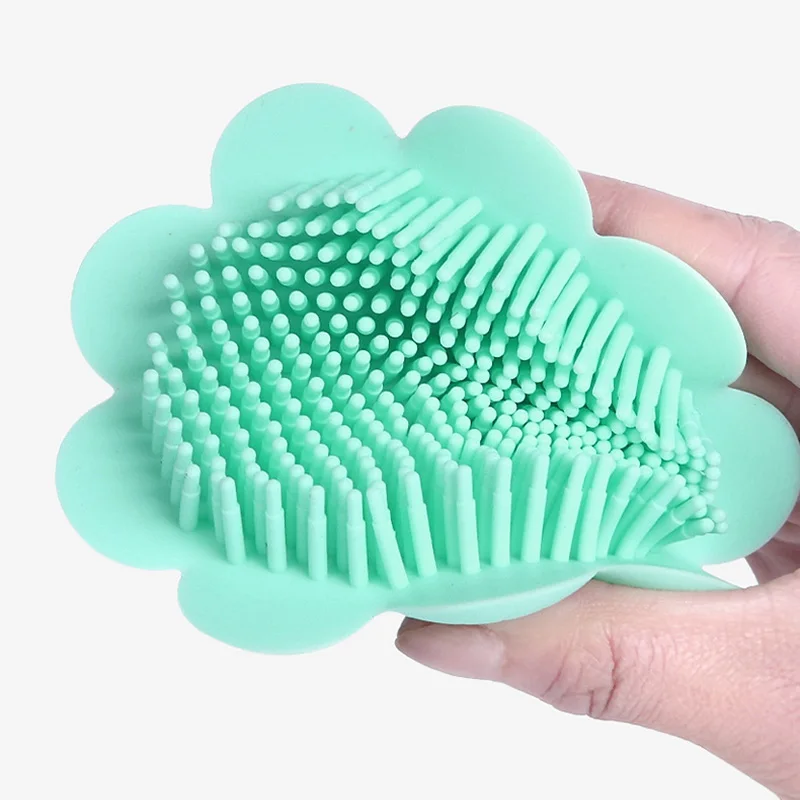 Baby Silicone Shampoo Brush Scrubber Infant Bath Wipe Children Bathing Soft Massage Bath Brush for Kids Washing Hair Tool baby brush