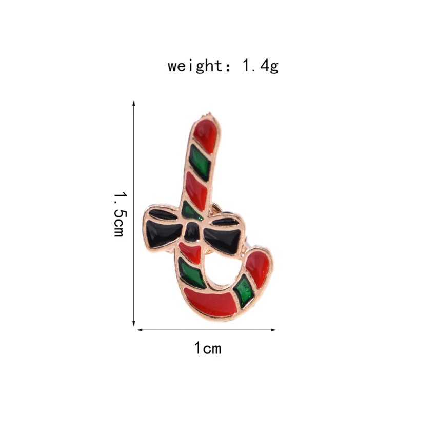 Санта Клаус трость конфеты колокольчики Рождественская елка милый вязаный мини брошь «шляпа» сердце эмалированные булавки свитер нагрудные булавки подарок для друзей