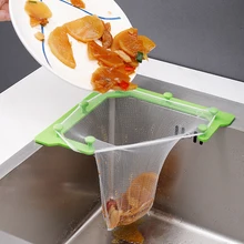 Drain Rack Filter Mesh Garbage Bag Kitchen Sink Hanging Basket for Separating Food Waste Hanging Mesh Drain Rack