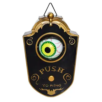 

Halloween Door Decoration Doorbell Demon Eye Holiday Dress up Horror Props Scary Rotating Eyes Doorbell Decoration Haunted House
