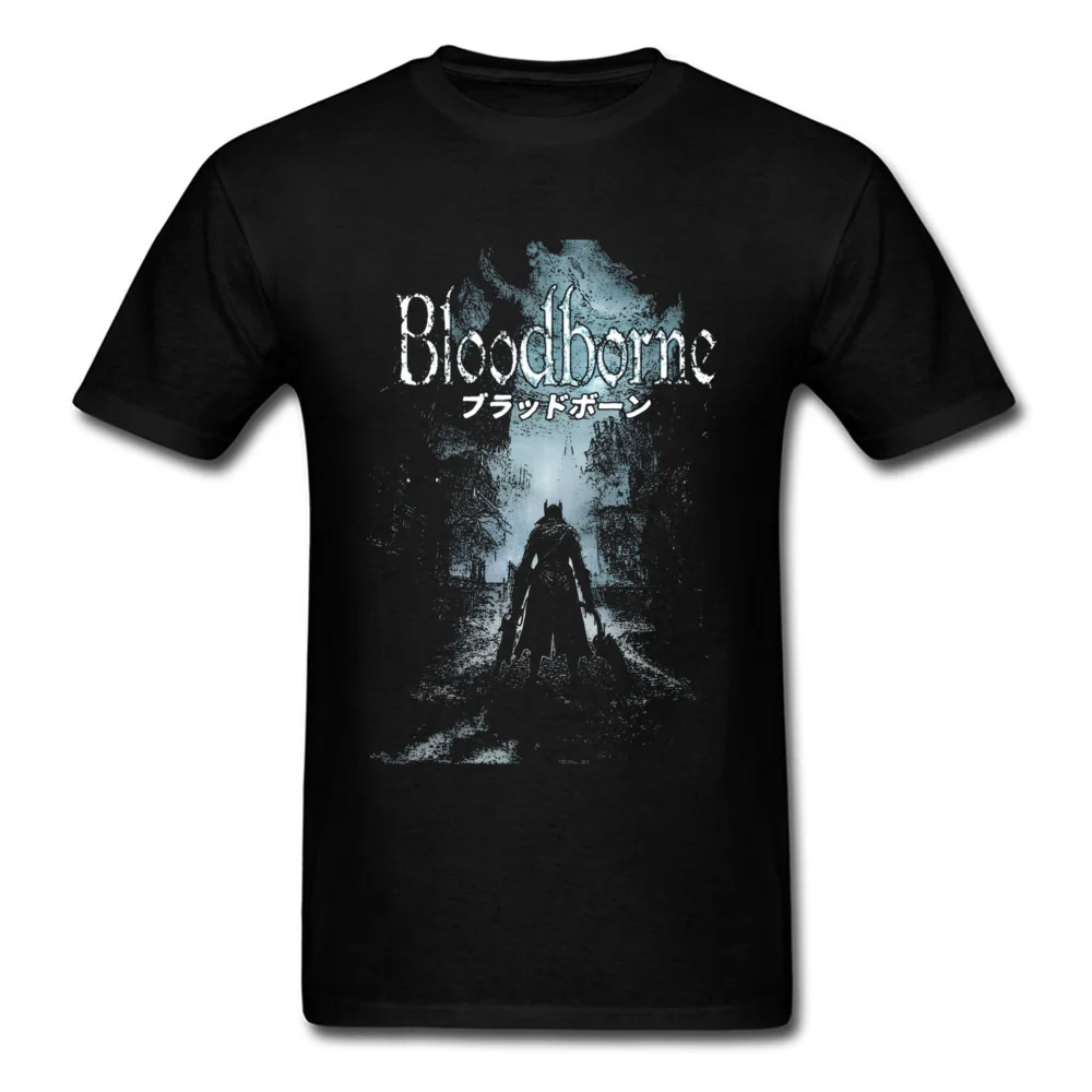 Игра BloodBorne футболка охотника мечта Yharnam демон души футболки игрока черная