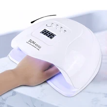 80 Вт высокомощная Сушилка для ногтей, УФ светодиодный светильник для ногтей, лампа для полировки гелем, нижний таймер 10 s/30 s/60 s, ЖК-светильник для сушки ногтей