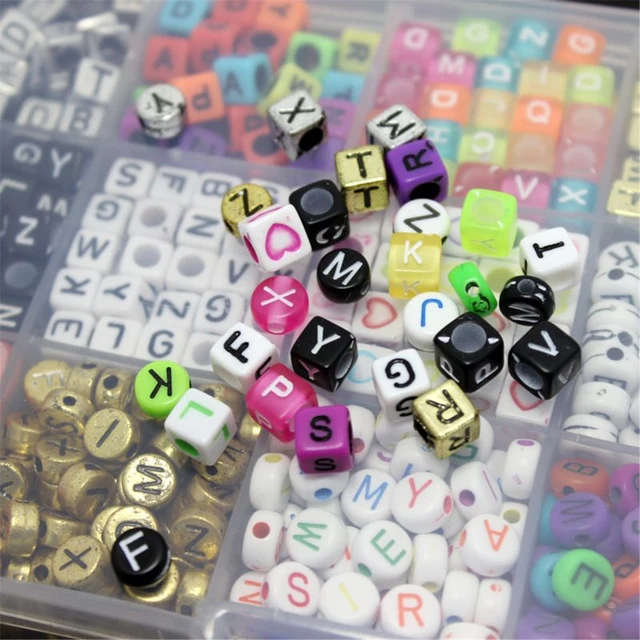 Acrylic alphabet letter beads