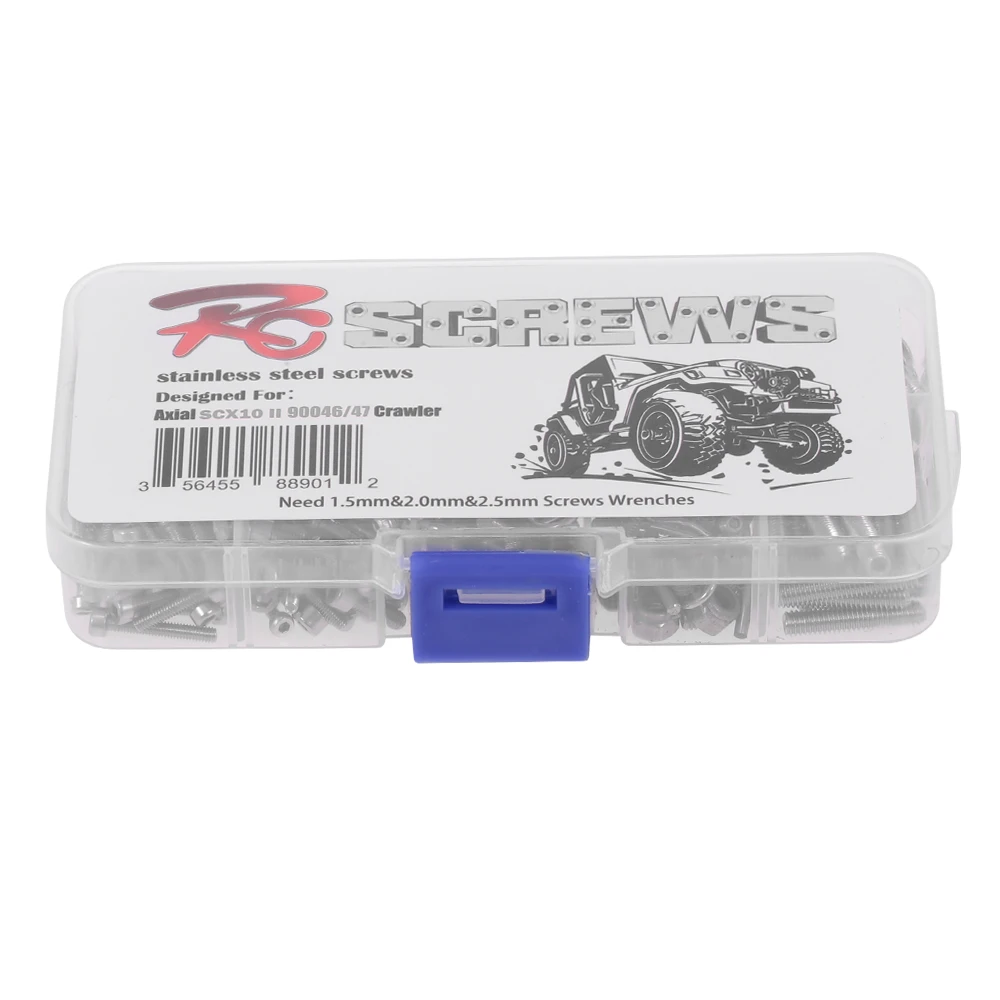 RC винты из нержавеющей стали набор винтов с чехлом для Traxxas SCX10 II 90046 90047 автомобиль