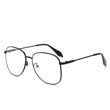 Классические модные очки для чтения с большой коробкой, без градусов, Повседневные очки для чтения с дикими металлическими элементами, новые художественные ретро очки для чтения