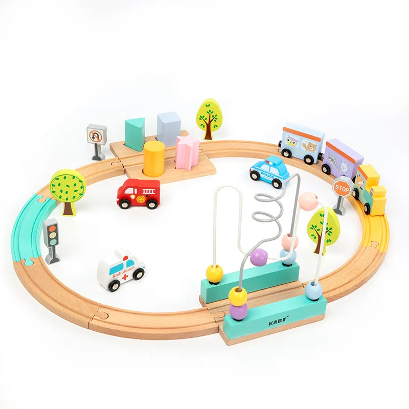 

Children Wooden Camera Track Joint Game Fun Traffic Scene Camera Track Building Blocks Early Childhood Identity Cognitive Educat