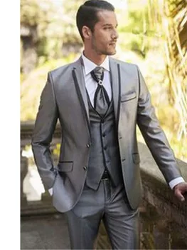 

New Classic Men’s Suit Smolking Noivo Terno Slim Fit Easculino Evening Suits For Men Groomsmen Wedding Tuxedos Evening Party