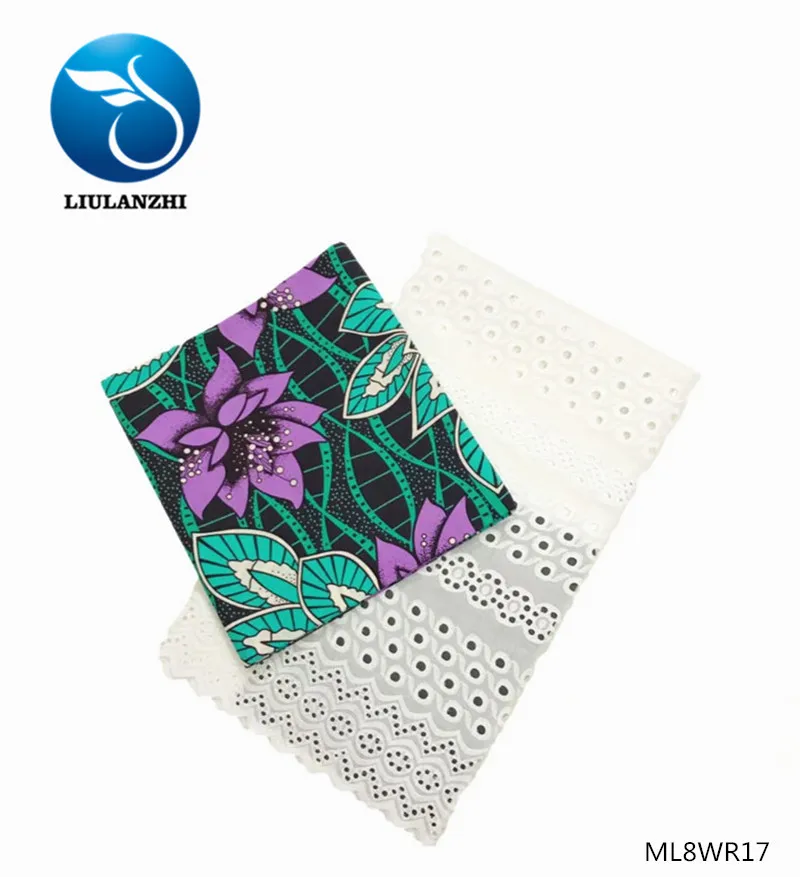 LIULANZHI Африканская Хлопковая ткань новые принты цветы восковая ткань 3+ 2,5 ярдов Хлопок сухая кружевная ткань для платья ML8WR01-ML8WR29