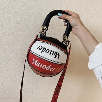 

Fashion Women's PU Leather Creative Personlized Shouder Bag Handbag Basketable Round Shape Shopping Crossbody Messenger Bags Sac