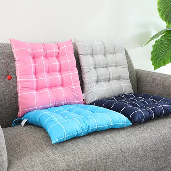 

Colorful Plaid Sofa Throw Pillow Seat Cushion Chair Stool Soft Pad For Student Office 38*38cm Tatami Buttock Mat Car Sit Cushion