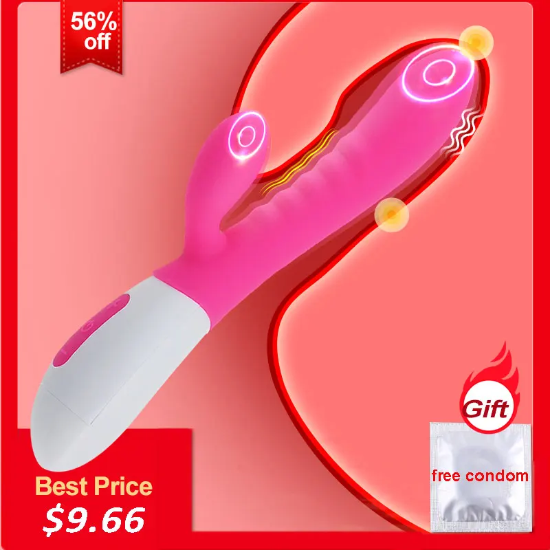 G Spot кролик фаллоимитатор вибратор интимные игрушки для женщин двойной вибрации